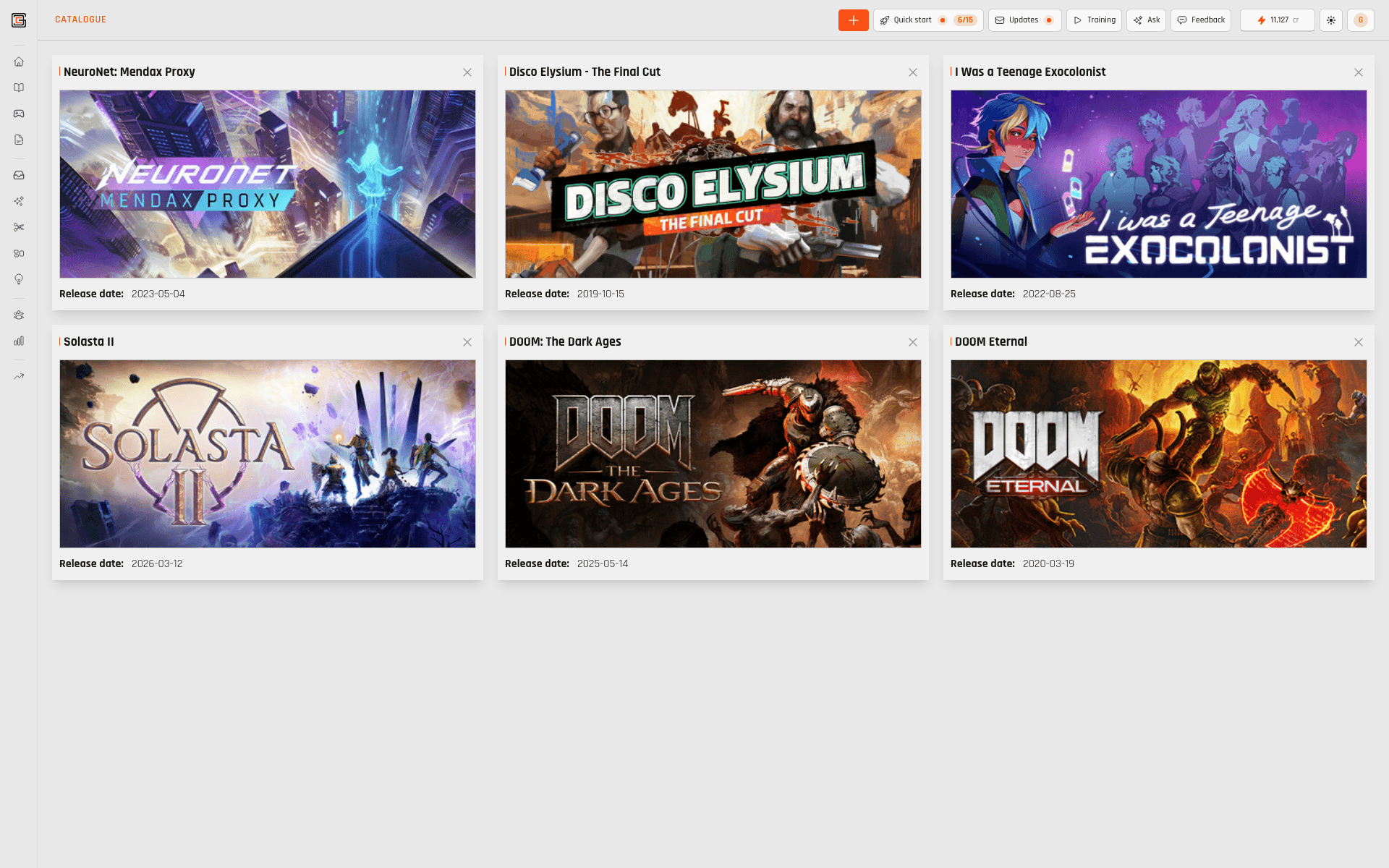 CoreDatabase · Game Database — IF THE CATALOGUE — LIES, EVERYTHING ELSE DOES. — Stay scoped when you navigate